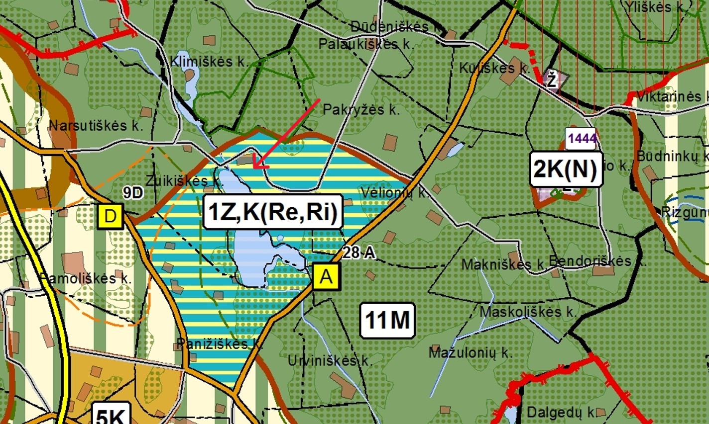 Ištrauka iš Bendrojo plano sprendinių brėžinio
