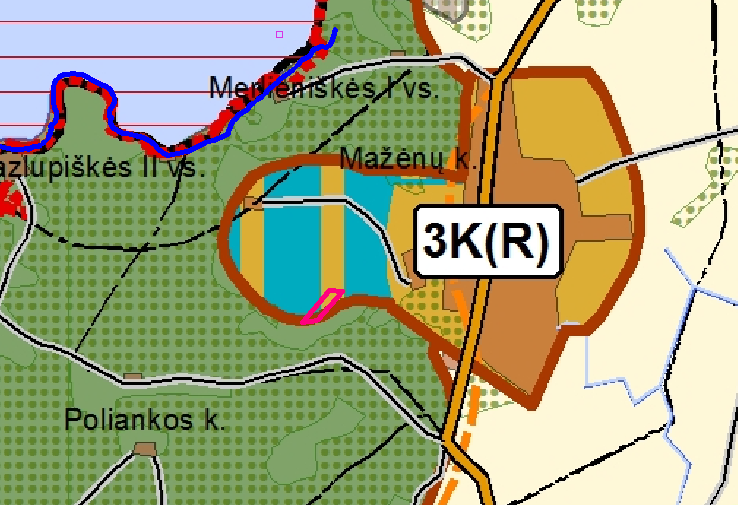 Ištrauka iš Bendrojo plano sprendinių brėžinio