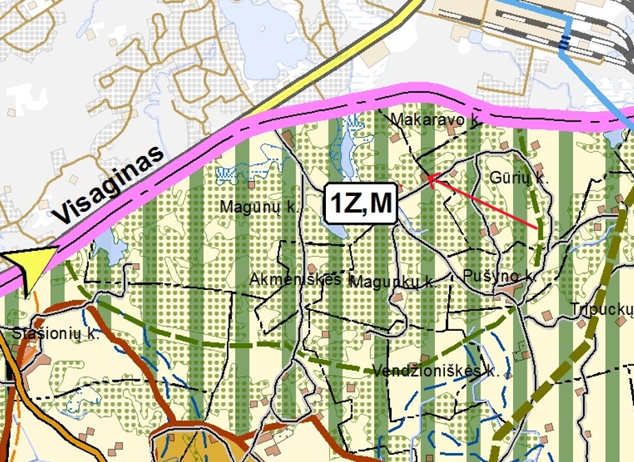Ištrauka iš Bendrojo plano sprendinių brėžinio