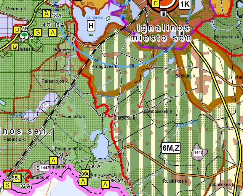 Ištrauka iš Bendrojo plano sprendinių brėžinio
