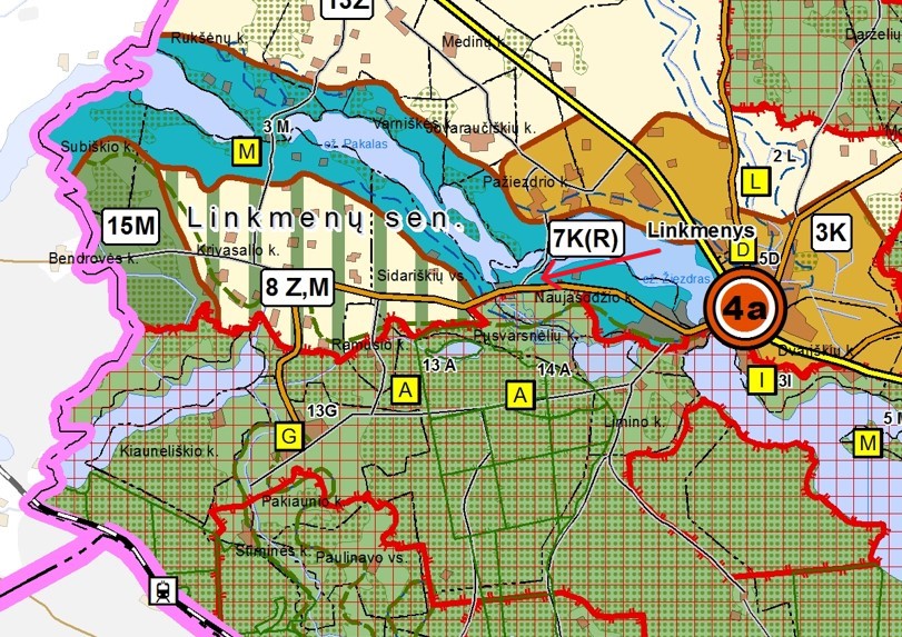 Ištrauka iš Bendrojo plano sprendinių brėžinio