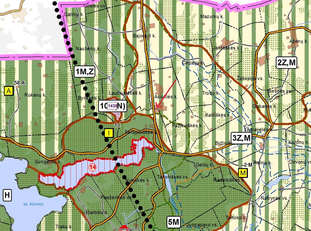 Ištrauka iš Bendrojo plano sprendinių brėžinio