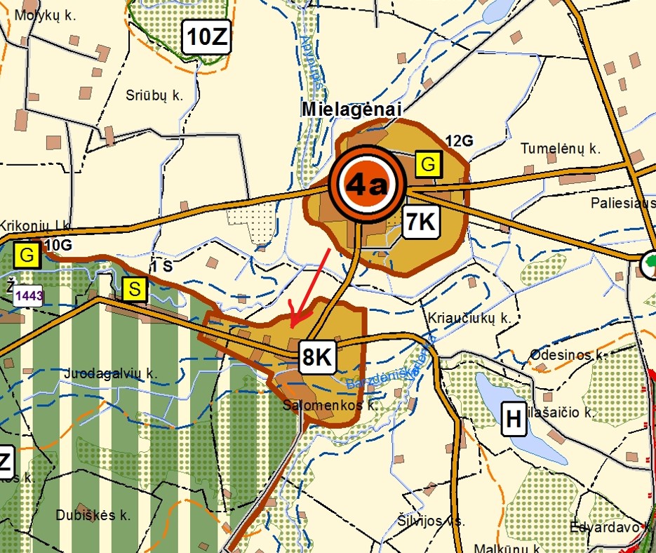 Ištrauka iš Bendrojo plano sprendinių brėžinio