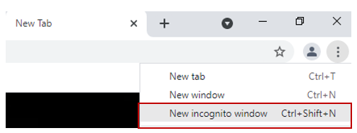 Google Chrome "incognito" režimas